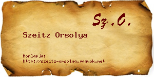 Szeitz Orsolya névjegykártya